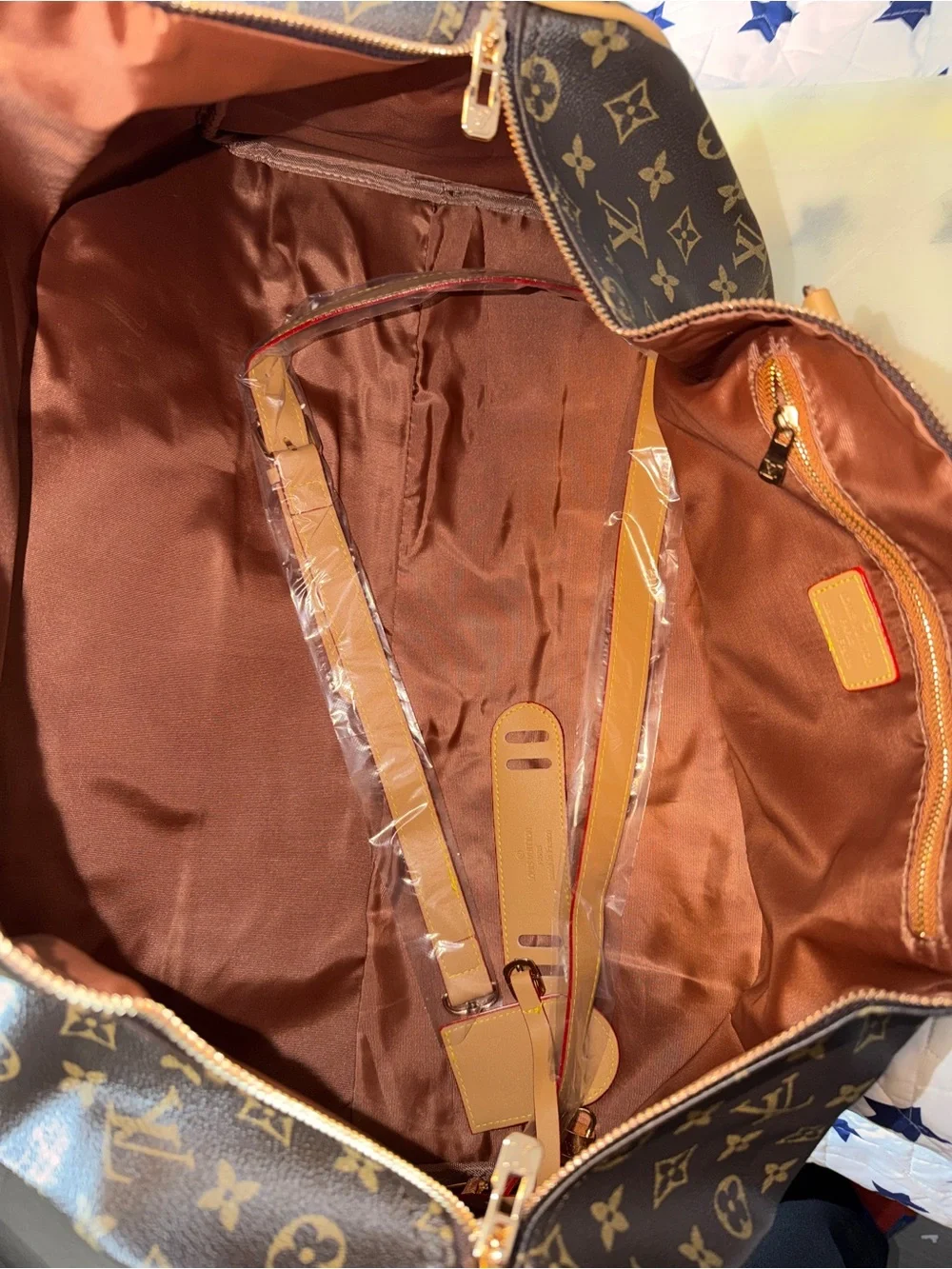 Monogram Weekend Travel Tote - Brown & Tan